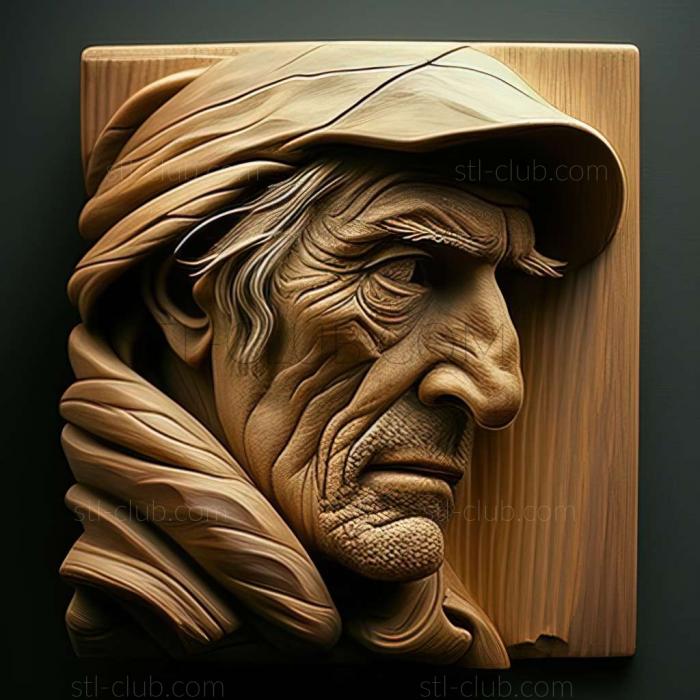 3D мадэль Дуглас Горслайн, американский художник (STL)